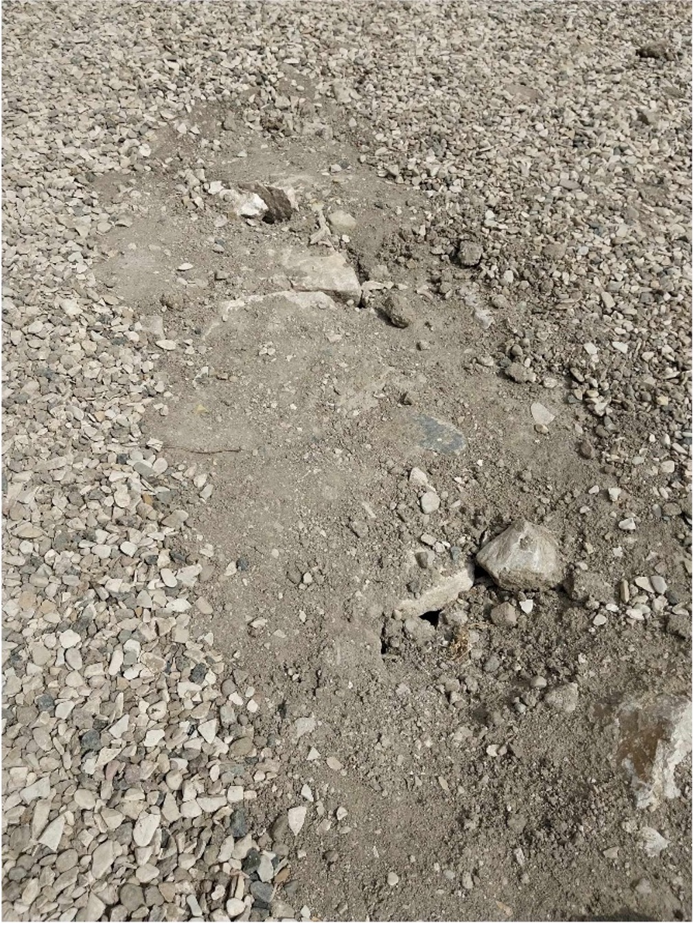 Հորանի սկզբնական փակ տեսքը